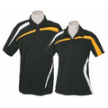 Men's or Ladies' Polo Shirt w/ 2 Color Contrasting Panels - 25 Day Custom Overseas Express